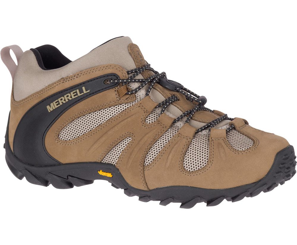 Buty Trekkingowe Merrell Męskie Brązowe/Czarne - Chameleon 8 Stretch - 046738-AYR